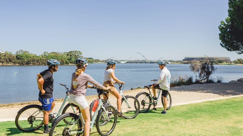 east perth bike loop tour and foreshore